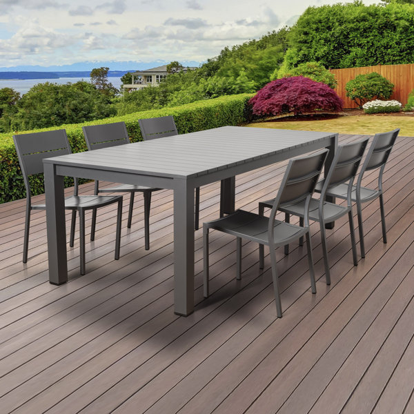 Kitsco Fresno Aluminum Patio Dining Table Wayfair Canada